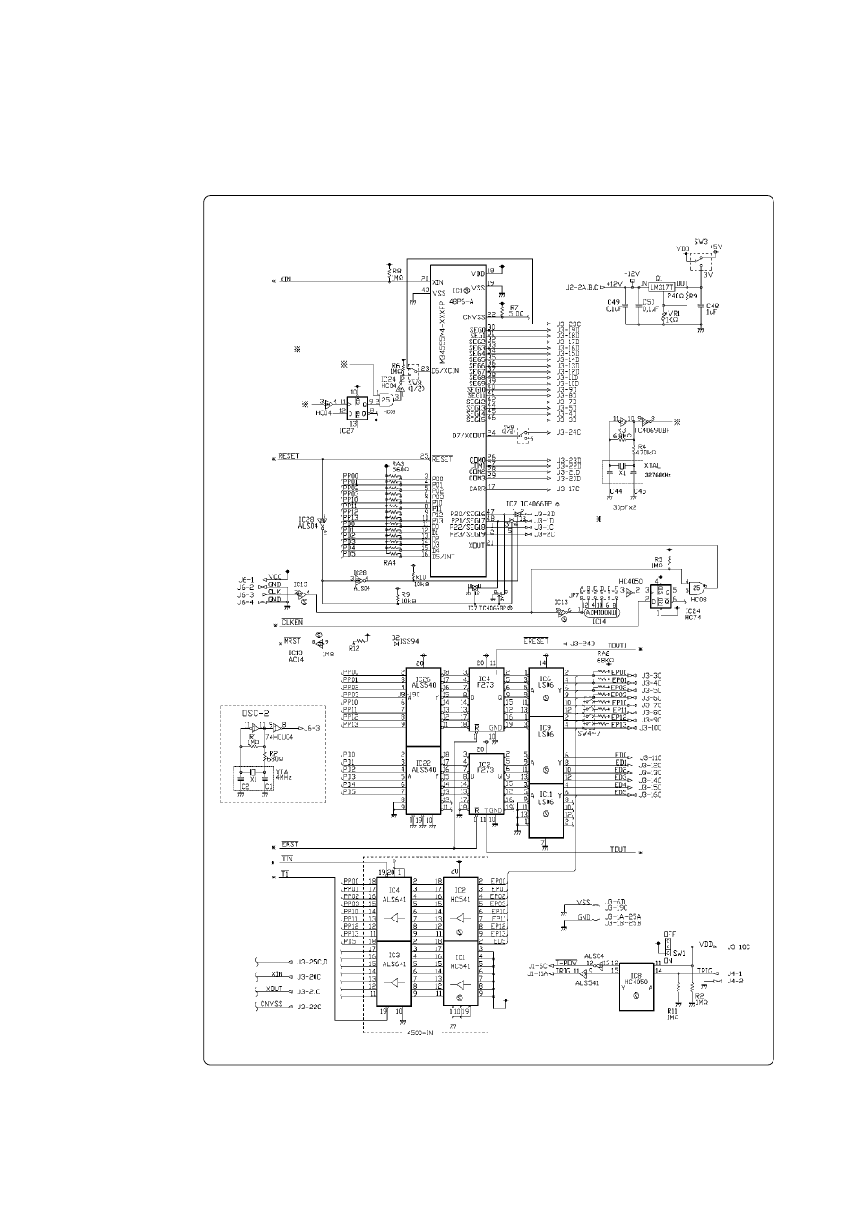 Connection circuit diagram | Renesas Single-Chip Microcomputer M34551T2-MCU User Manual | Page 39 / 42