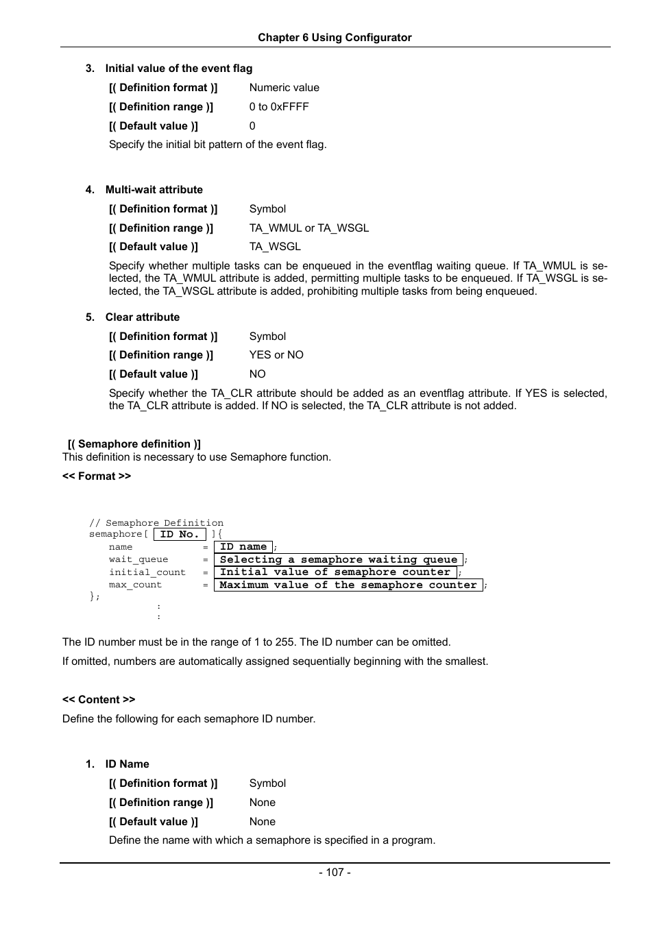 Semaphore definition ) | Renesas 70 User Manual | Page 117 / 162