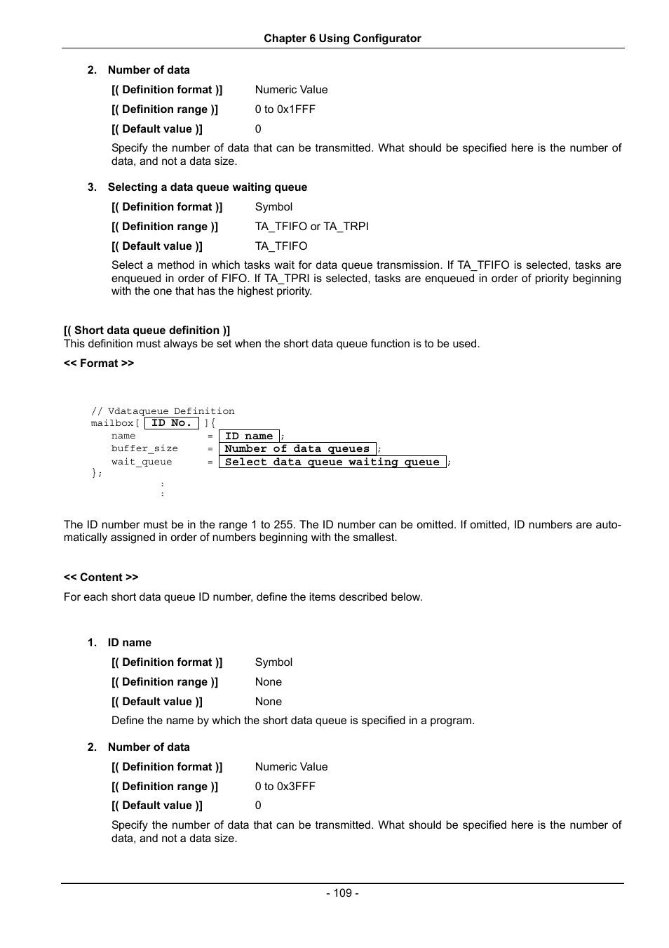 Short data queue definition ) | Renesas 70 User Manual | Page 119 / 162