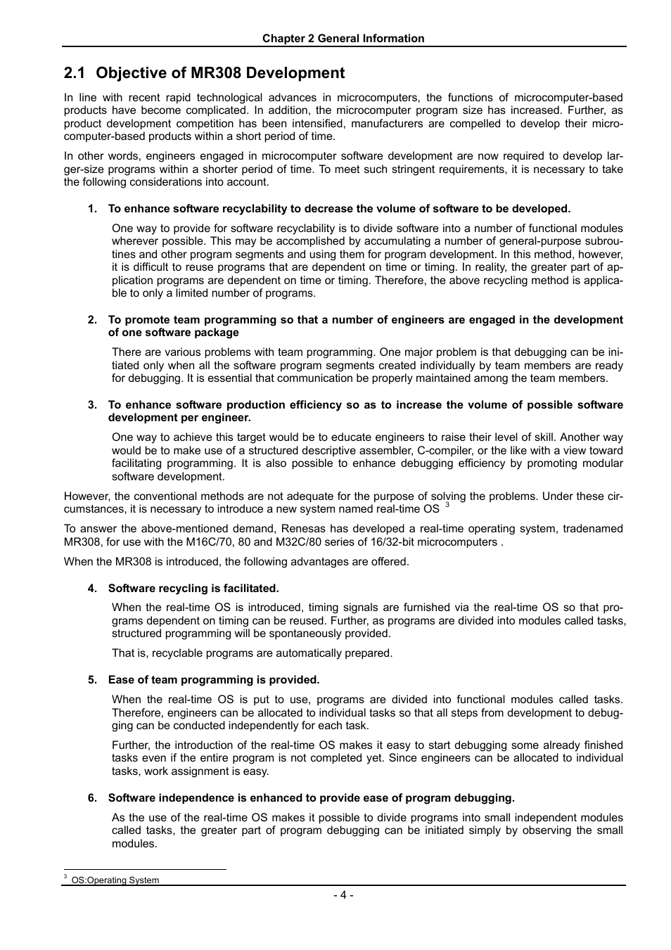Objective of mr308 development, 1 objective of mr308 development | Renesas 70 User Manual | Page 14 / 162