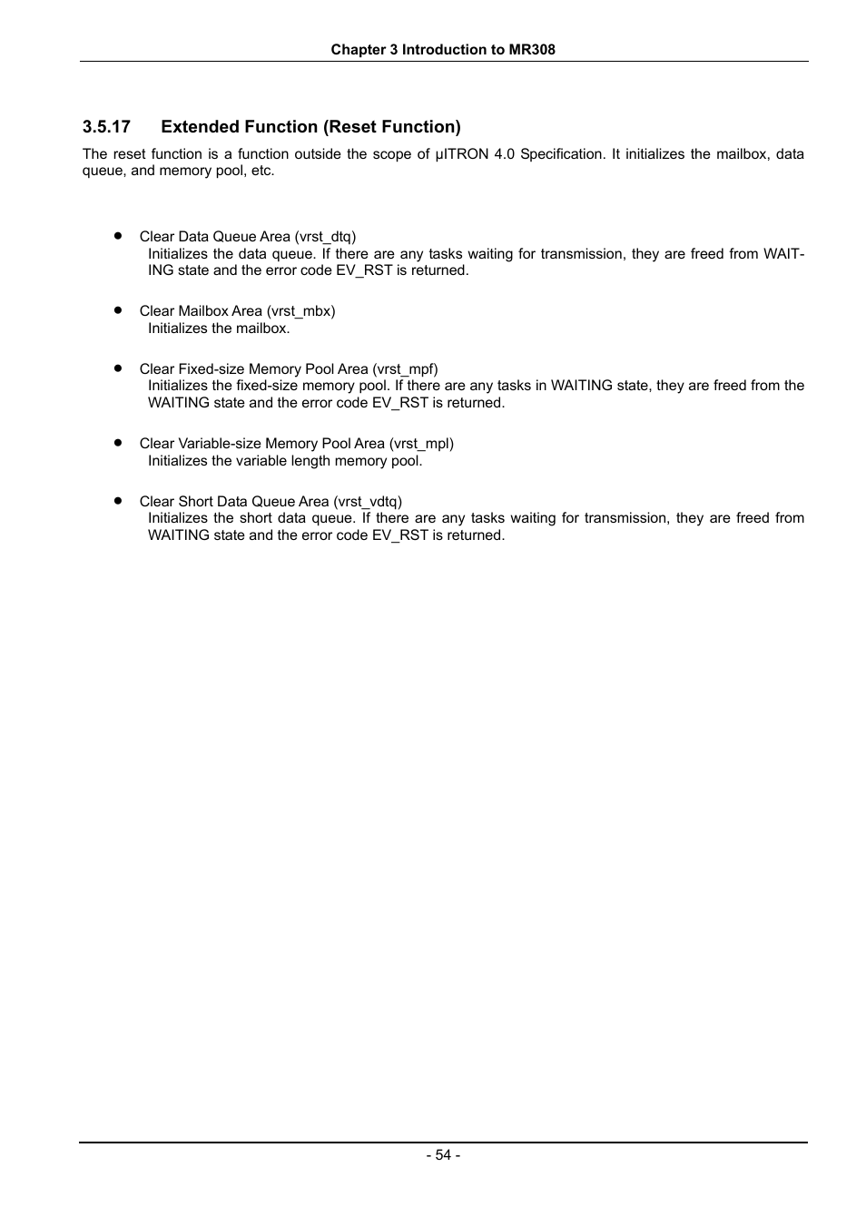 Extended function (reset function) | Renesas 70 User Manual | Page 64 / 162