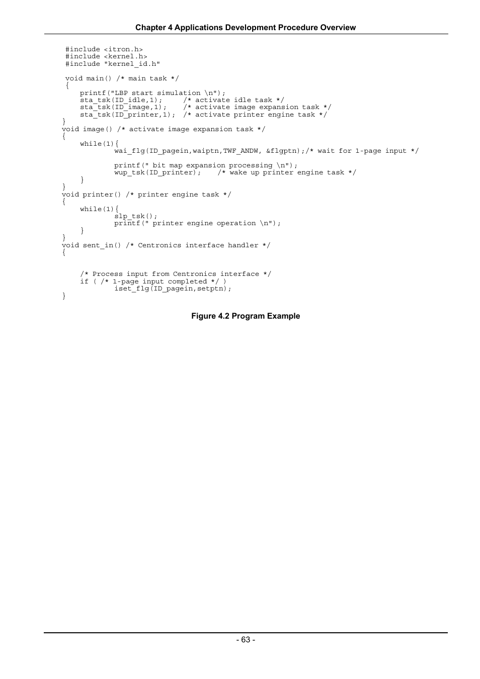 Figure 4.2 program example | Renesas 70 User Manual | Page 73 / 162