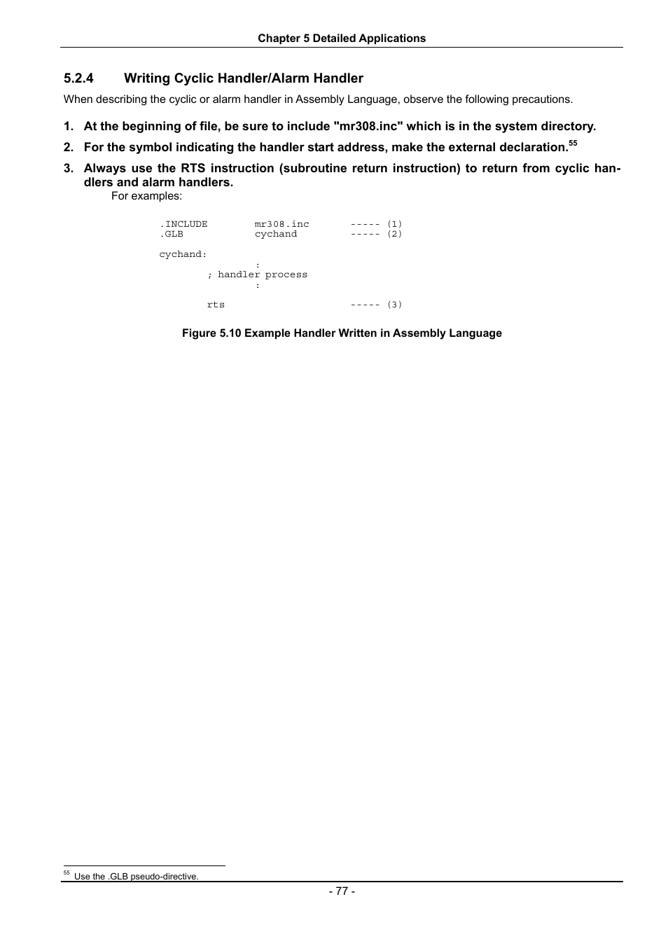 Writing cyclic handler/alarm handler, 4 writing cyclic handler/alarm handler | Renesas 70 User Manual | Page 87 / 162