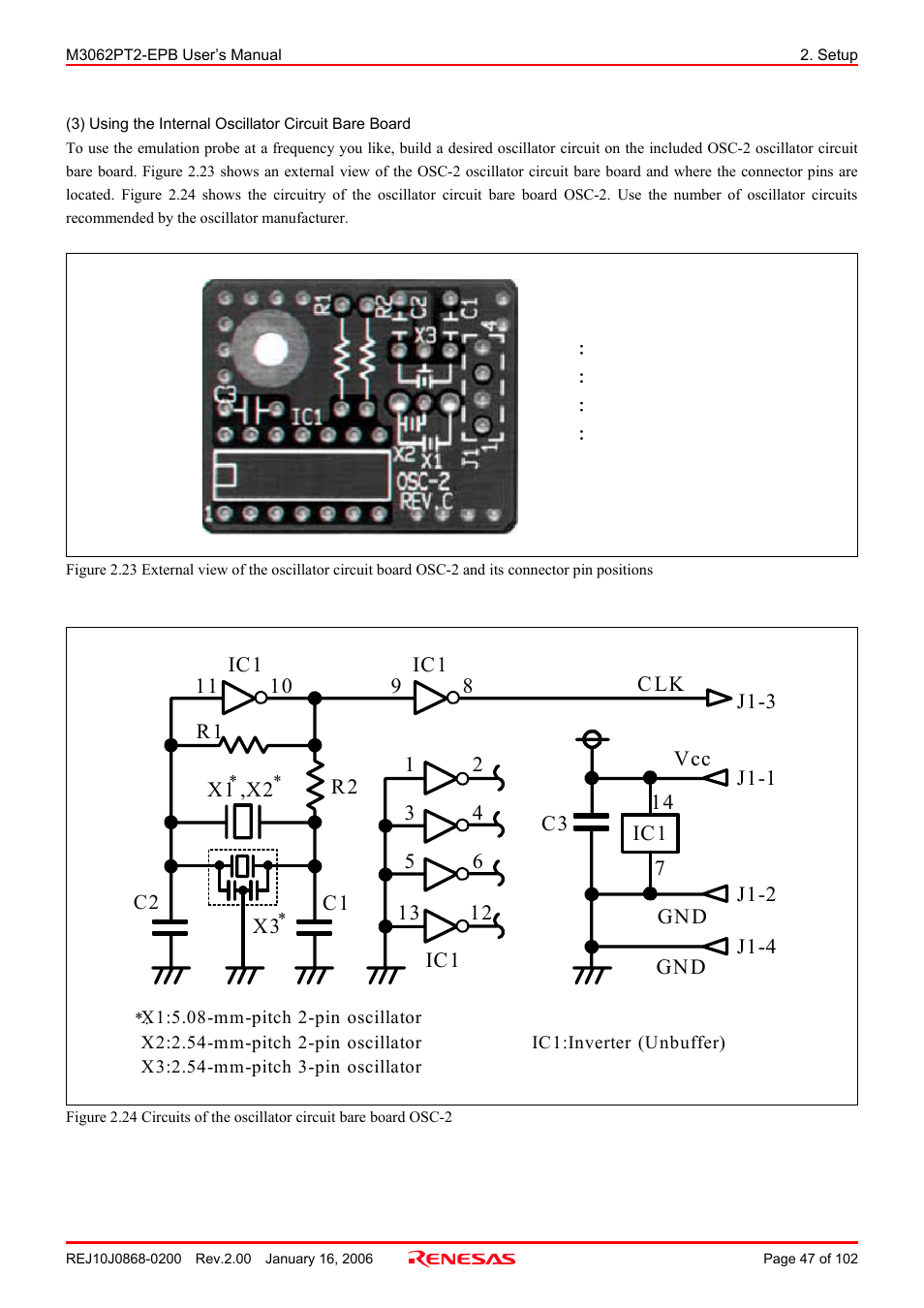 Renesas M3062PT2-EPB User Manual | Page 47 / 102
