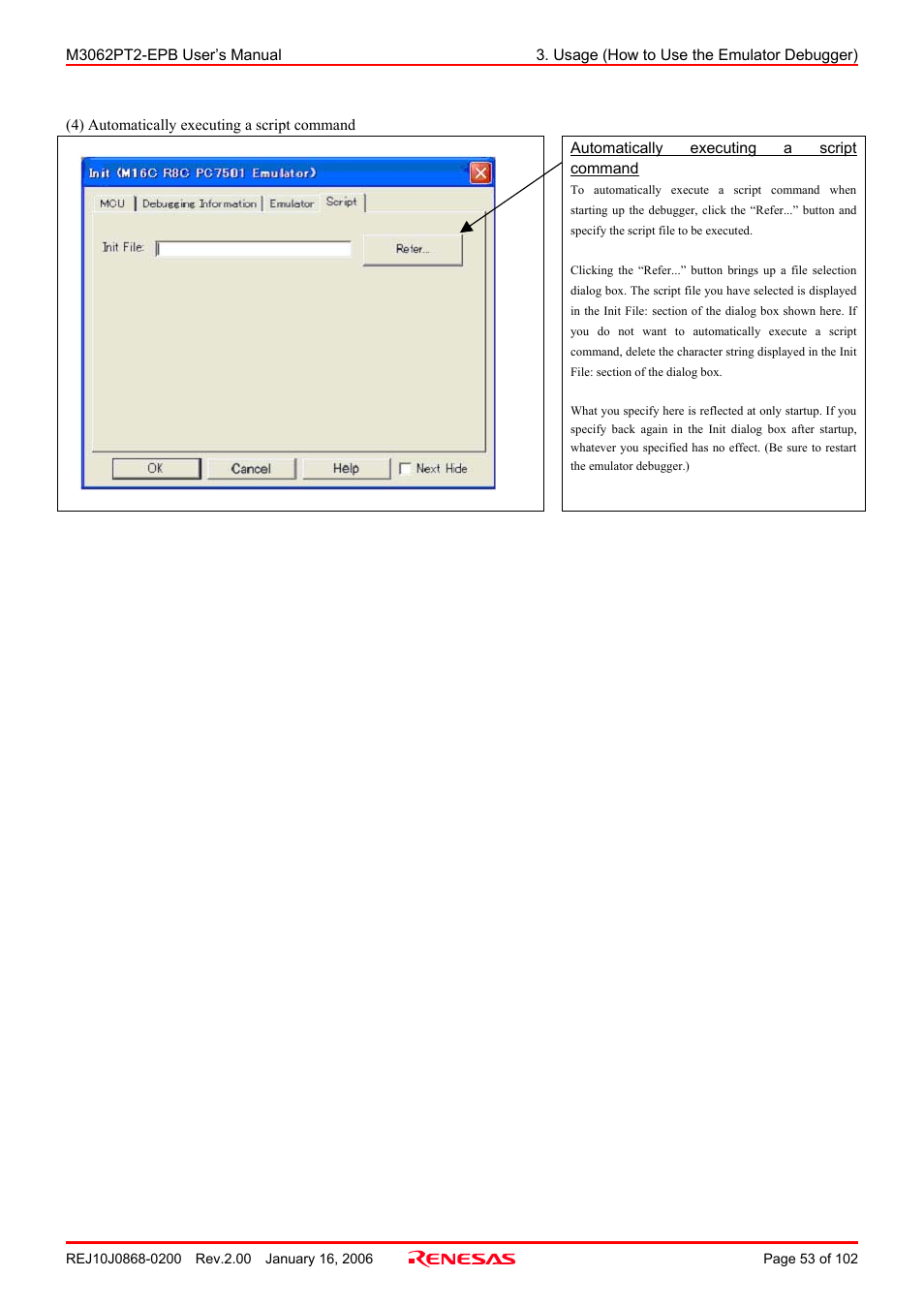 Renesas M3062PT2-EPB User Manual | Page 53 / 102