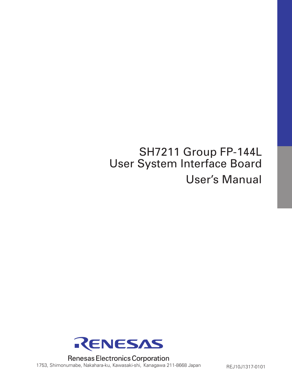 User’s manual | Renesas FP-144L User Manual | Page 40 / 40