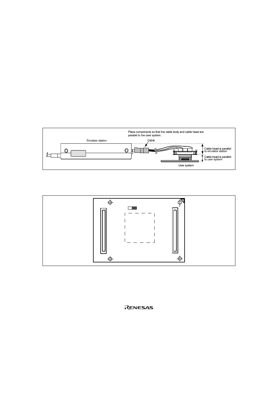 Section 5 notice, Figure 10 user cable location example, Figure 11p1 short connector | Renesas H8/3257 Series User Manual | Page 20 / 20