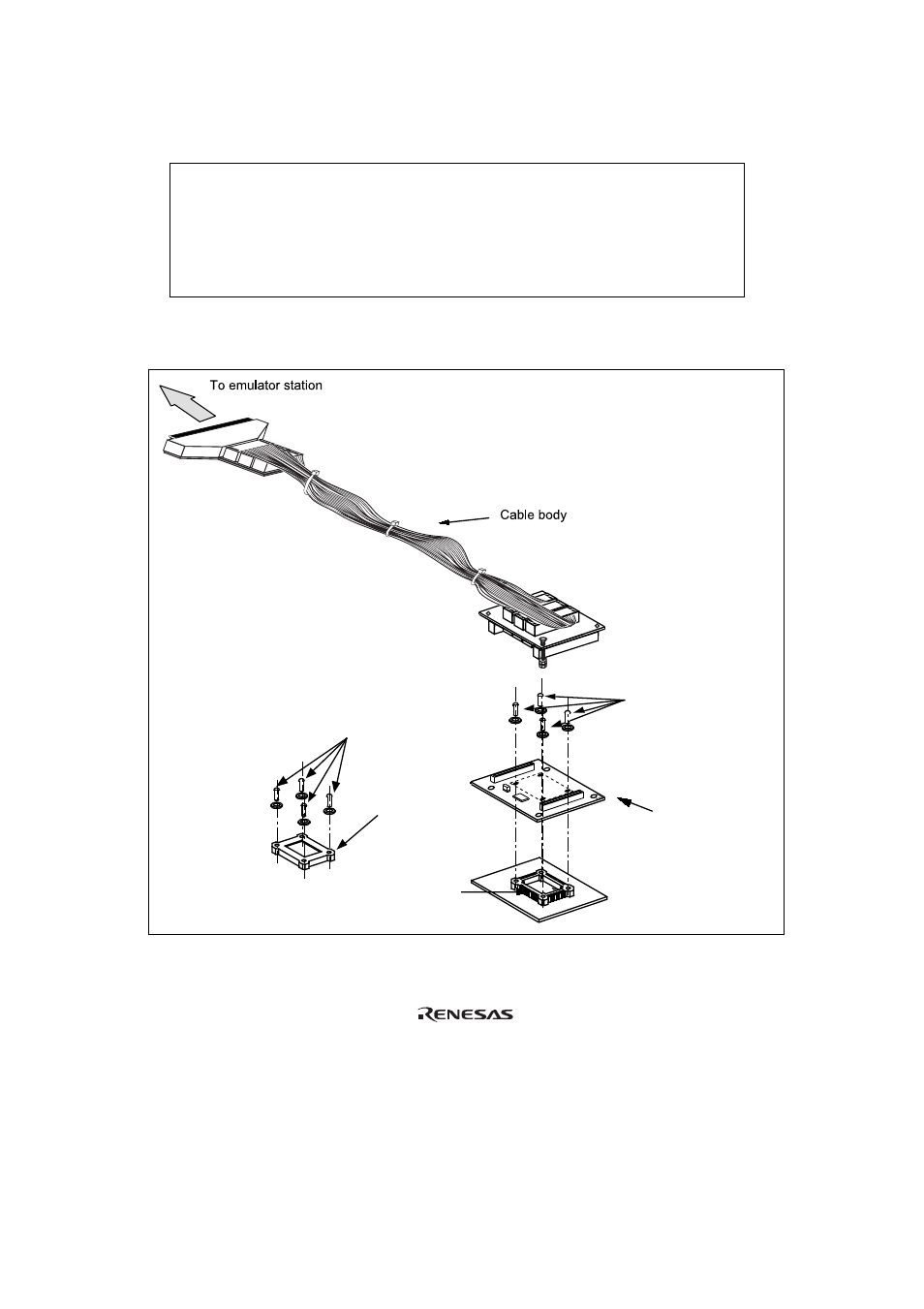 Section 1 configuration, Figure 1 hs3257ech61h user system interface cable, Caution | Renesas H8/3257 Series User Manual | Page 7 / 20