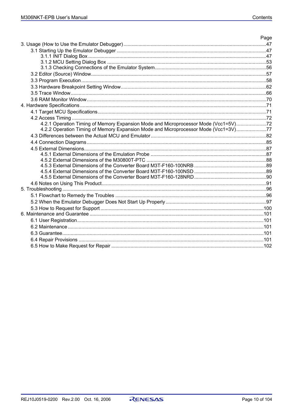 Renesas M16C/6NM User Manual | Page 12 / 106