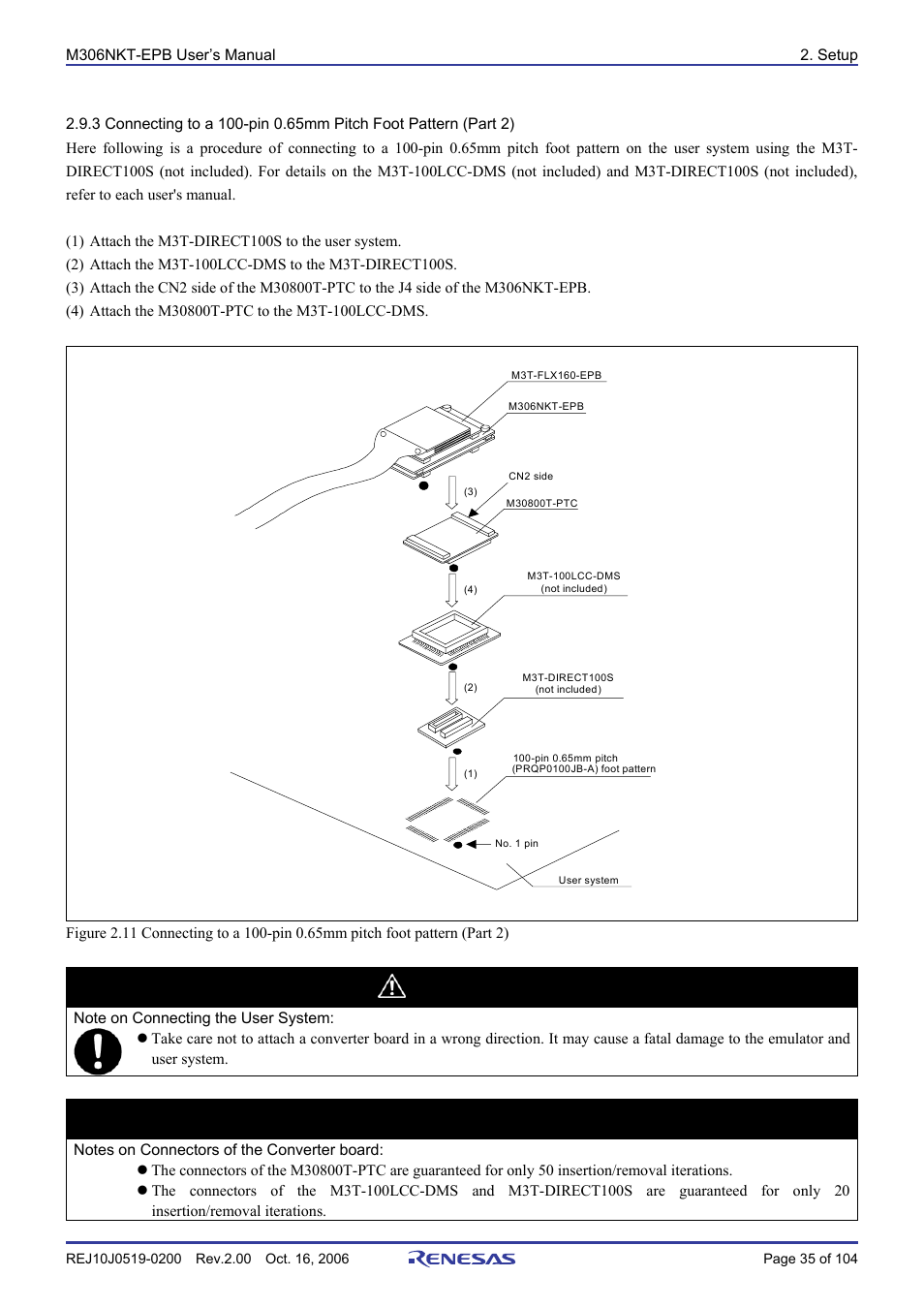 Caution, Important | Renesas M16C/6NM User Manual | Page 37 / 106