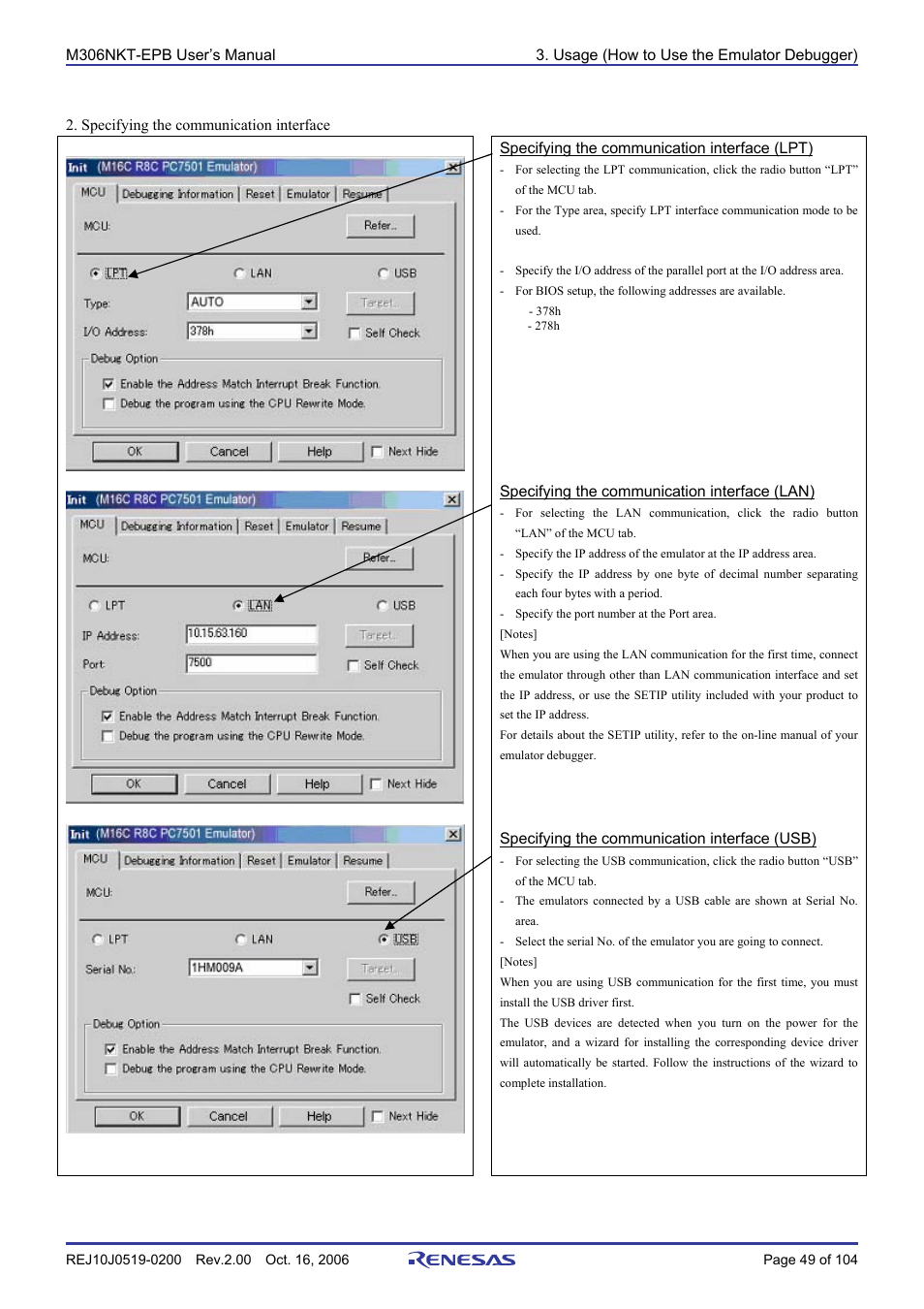 Renesas M16C/6NM User Manual | Page 51 / 106