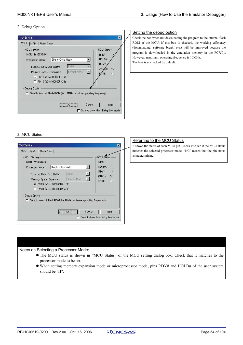 Important | Renesas M16C/6NM User Manual | Page 56 / 106