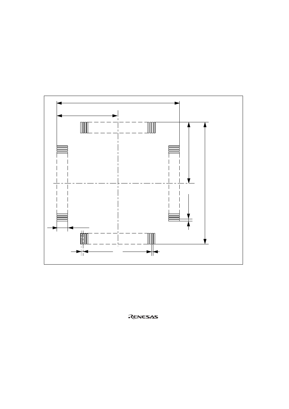 3recommended dimensions for user system mount pad, Figure 6recommended dimensions for mount pad, Recommended dimensions for user system mount pad | 3 recommended dimensions for user system mount pad | Renesas H8S/2338 Series User Manual | Page 16 / 23