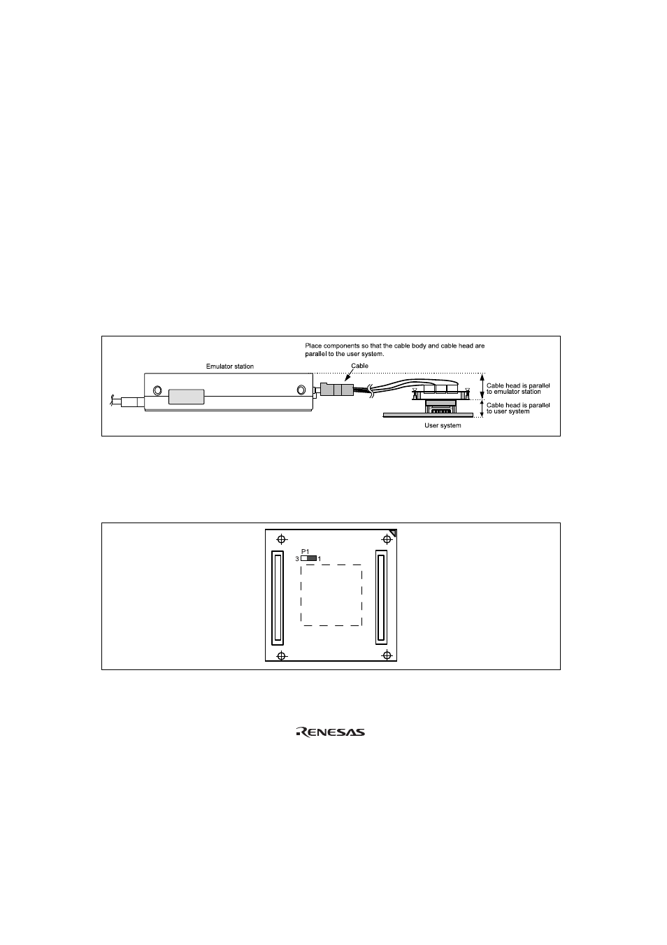 Section 5 notice, Figure 12p1 jumper connector | Renesas FP-100B User Manual | Page 22 / 22