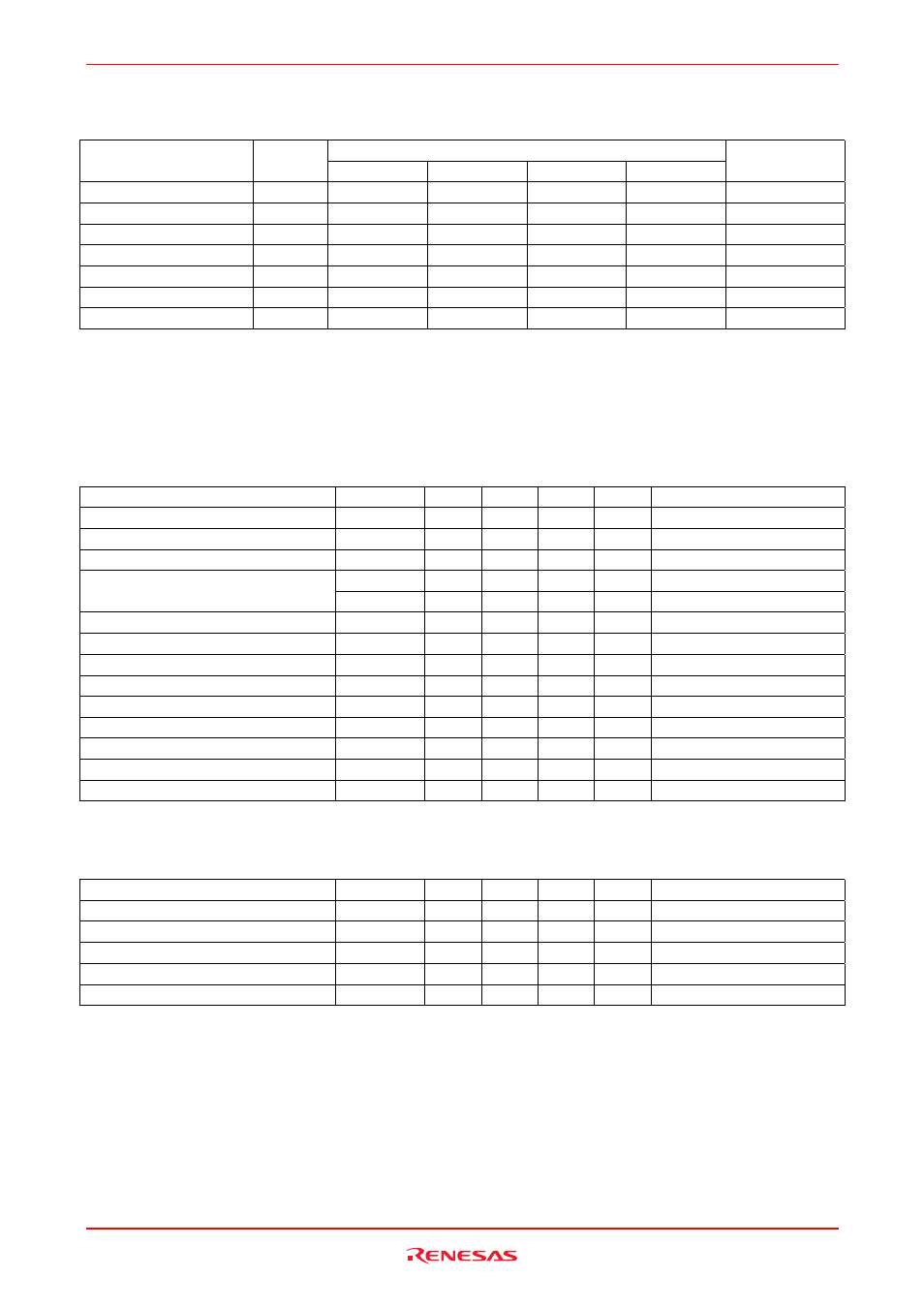 Absolute maximum ratings, Electrical characteristics 1, Electrical characteristics 2 | Renesas HA17458 Series User Manual | Page 3 / 9