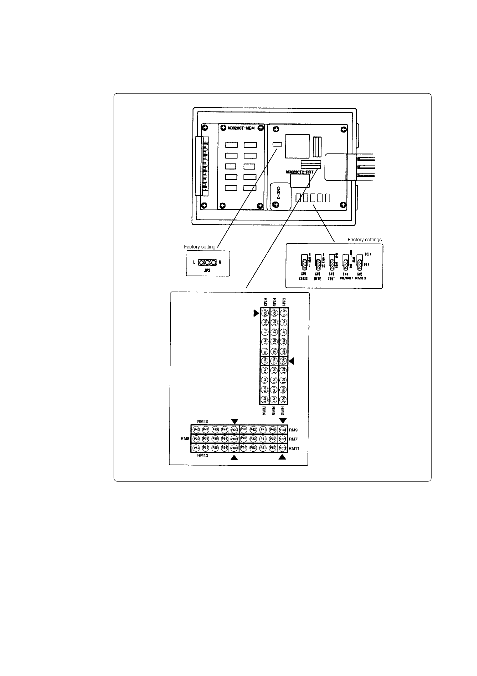 2 setting switches and pullup resistor | Renesas Emulation Pod M30620T2-RPD-E User Manual | Page 27 / 80