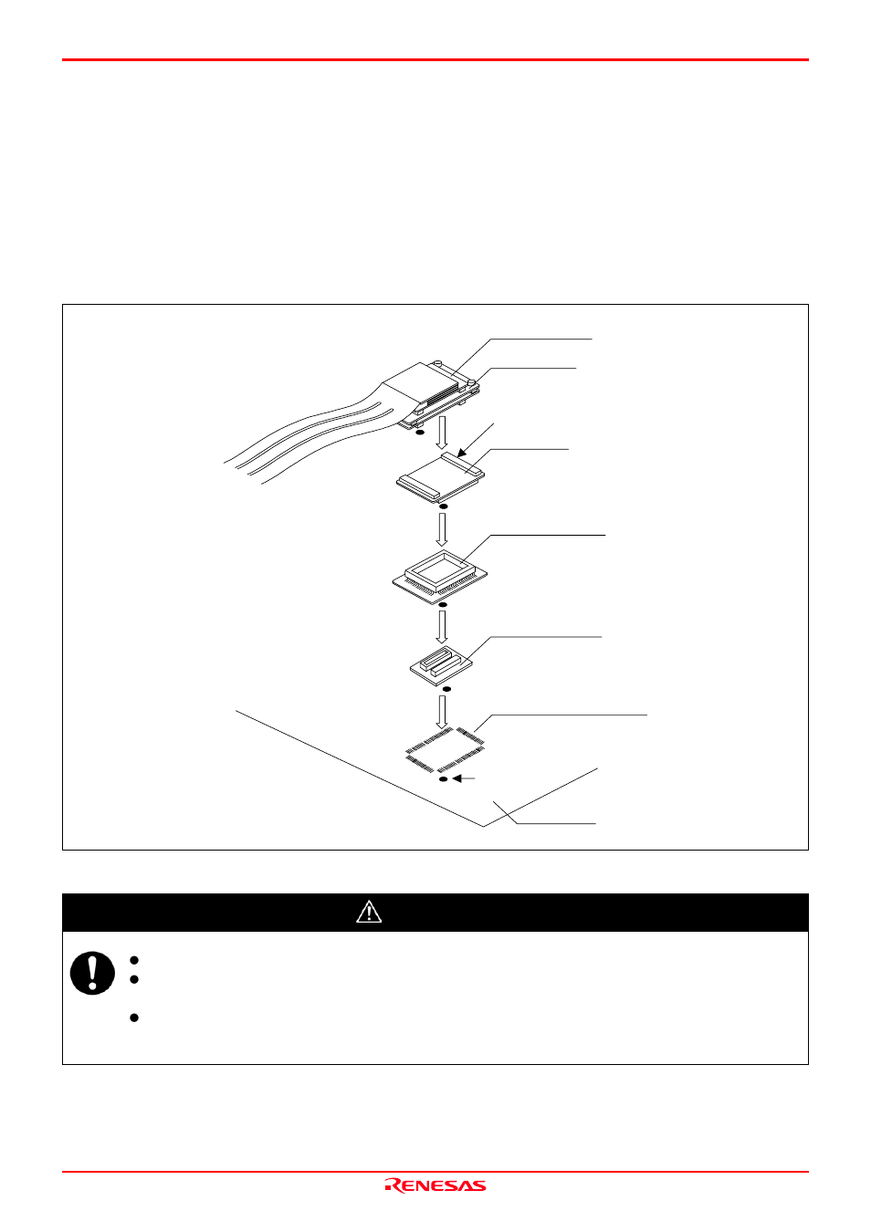 Caution | Renesas Emulation Probe M30850T2-EPB User Manual | Page 32 / 98