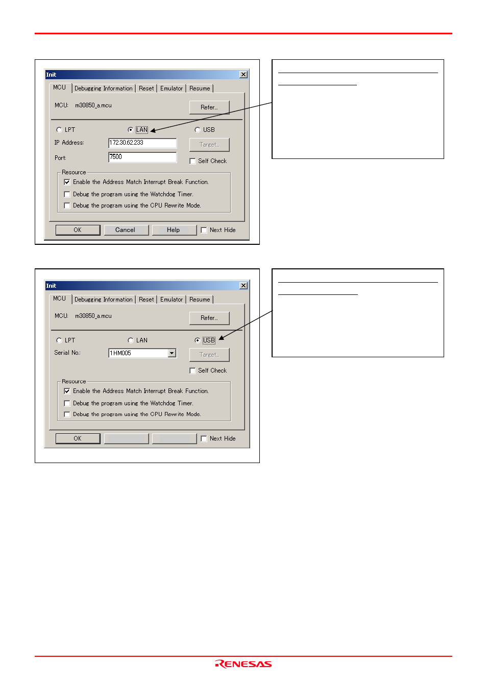 Renesas Emulation Probe M30850T2-EPB User Manual | Page 47 / 98