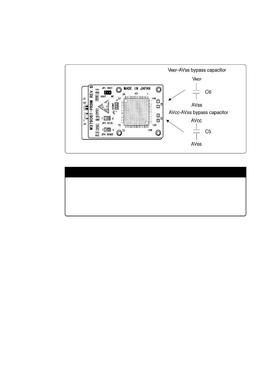 2 a-d conversion bypass capacitor, Important | Renesas Pod Probe for 7906 Group MCUs M37906T-PRB User Manual | Page 23 / 42