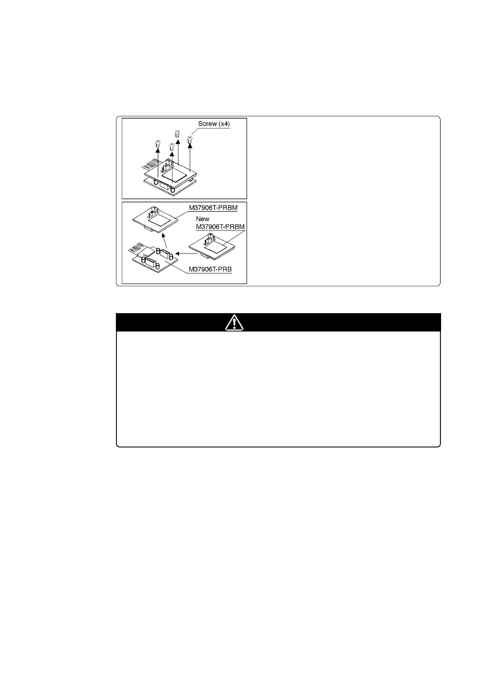 Caution, When connecting pod probe | Renesas Pod Probe for 7906 Group MCUs M37906T-PRB User Manual | Page 25 / 42