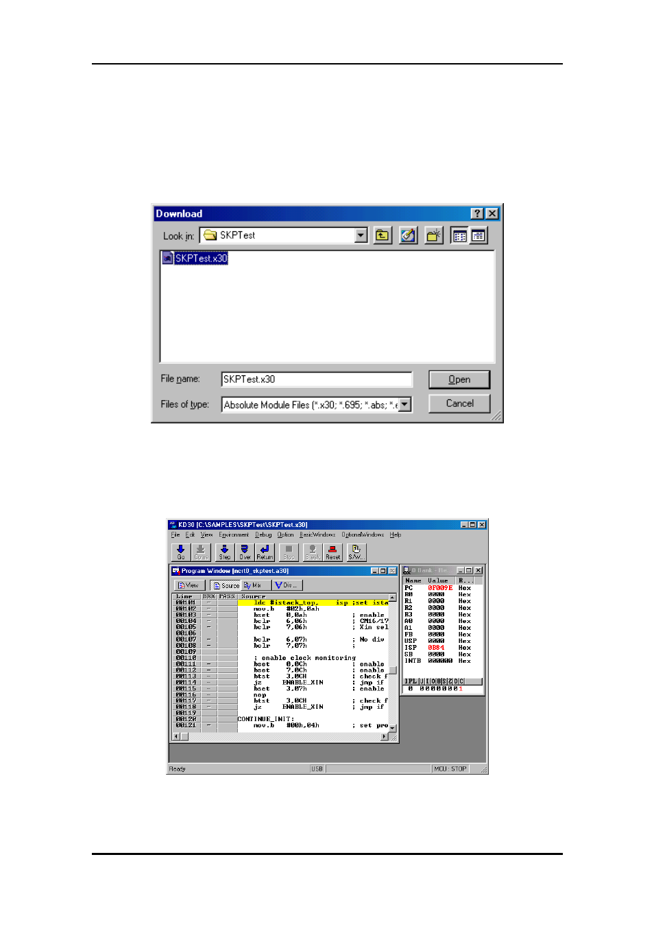 3 program download | Renesas M16C FAMILY User Manual | Page 58 / 103