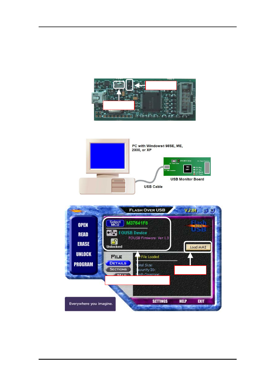 1 compulsive download procedure of firmware | Renesas M16C FAMILY User Manual | Page 74 / 103