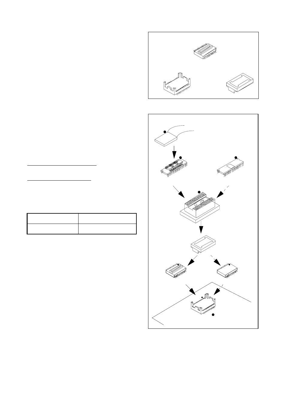Outline, Package components, Applicable sockets | Specifications, Usage, Package components (see figure 1), Usage (see figure 2) | Renesas Dummy IC M3T-SSOP36B-450 User Manual | Page 2 / 4