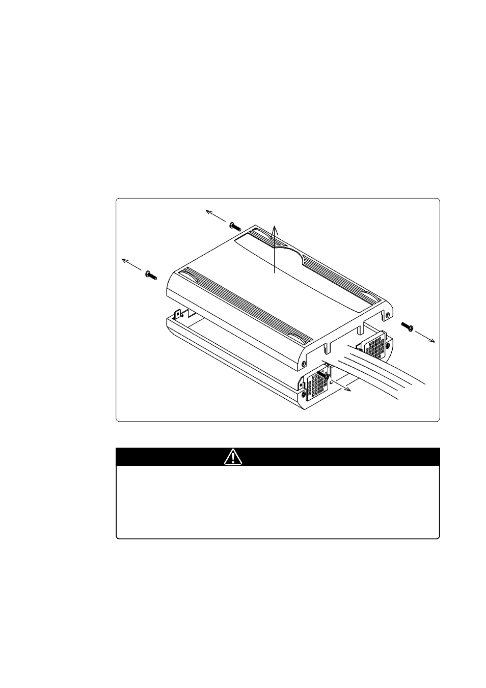 1 removing and closing the upper cover, Chapter 3. setting up, Caution | When removing and closing the upper cover | Renesas Emulation Pod M30100T3-RPD-E User Manual | Page 22 / 52