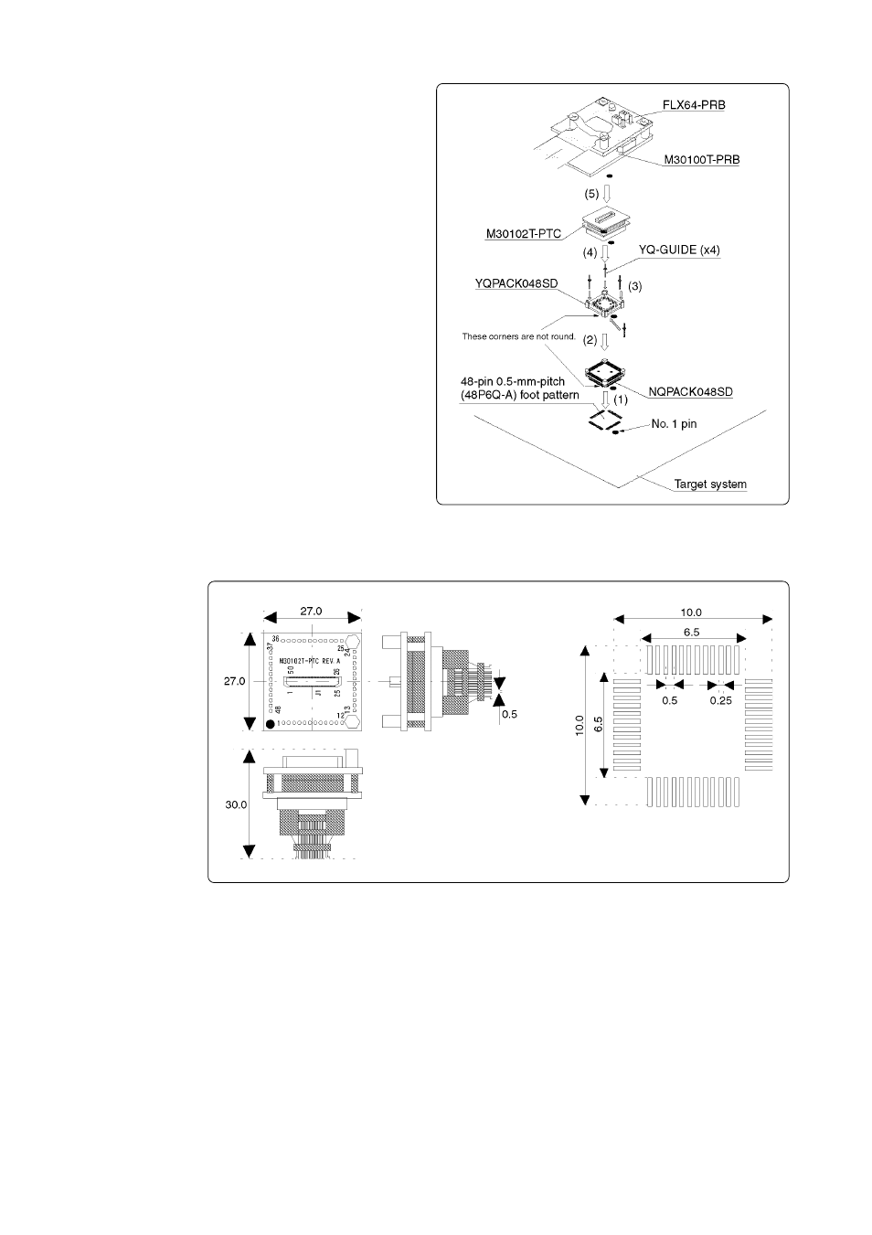 Connection procedure | Renesas Converter Board for M30102 M30102T-PTC User Manual | Page 3 / 4