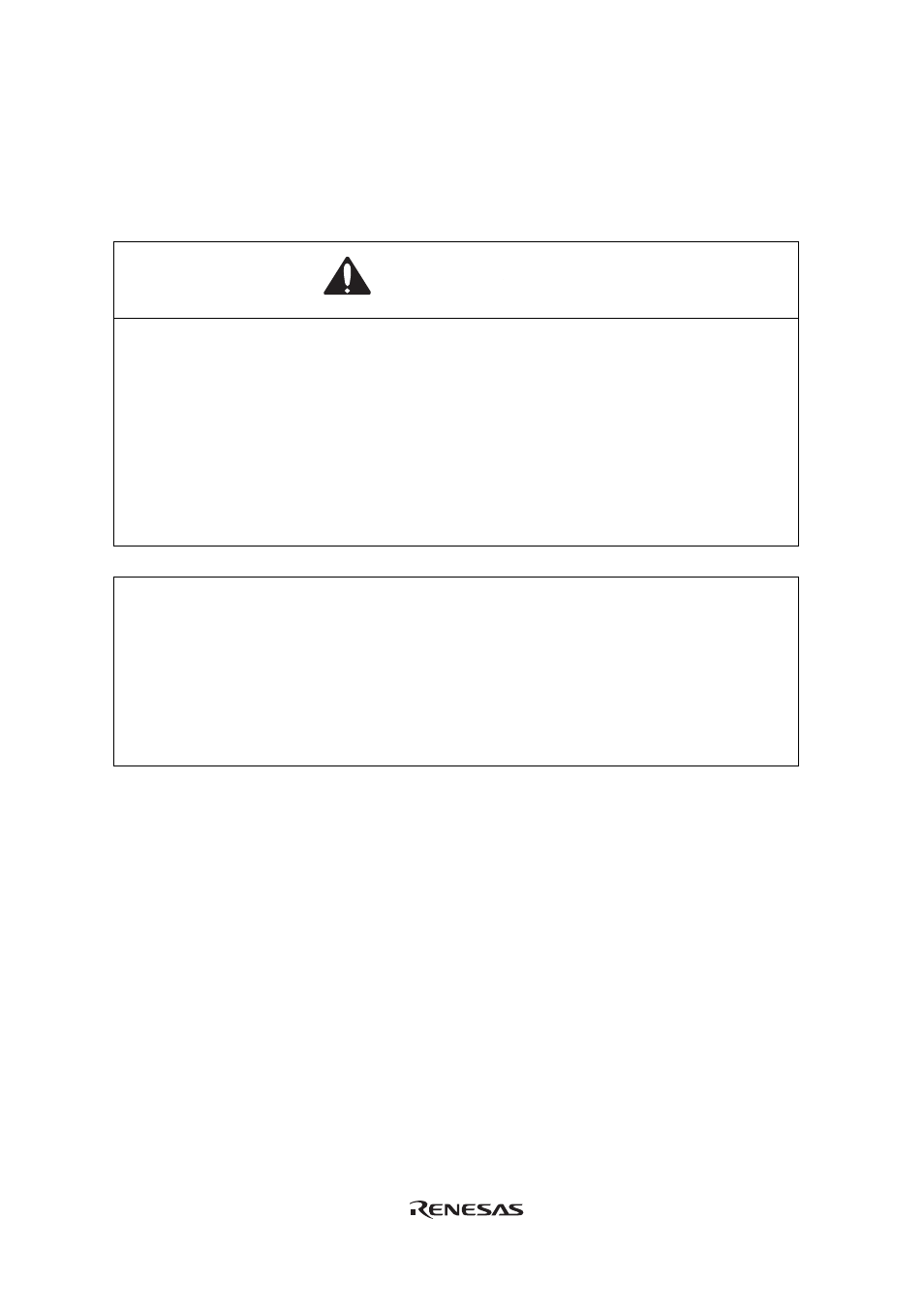 Caution, Warning | Renesas H8SX/1653 User Manual | Page 24 / 36