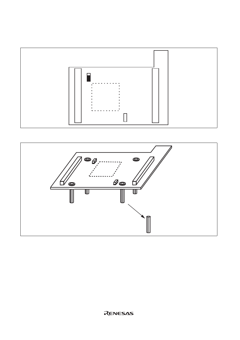 Figure 8 sw1 jumper socket, Figure 9 attaching spacers | Renesas H8SX/1653 User Manual | Page 25 / 36