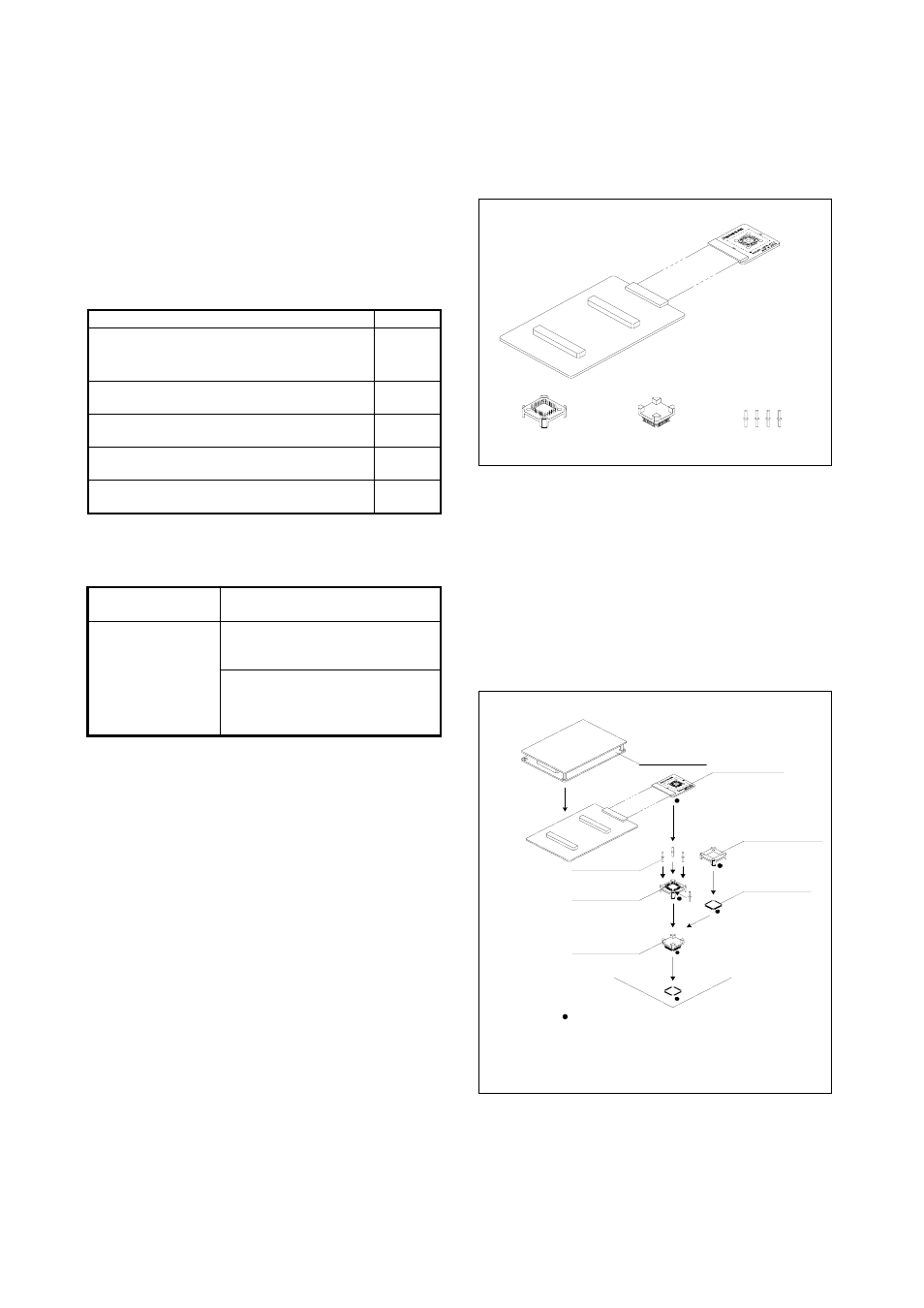 Outline, Package components, Specifications | Usage, Package components (see figure 1), Usage (see figure 2) | Renesas Converter Board R0E521276CFG00 User Manual | Page 2 / 4