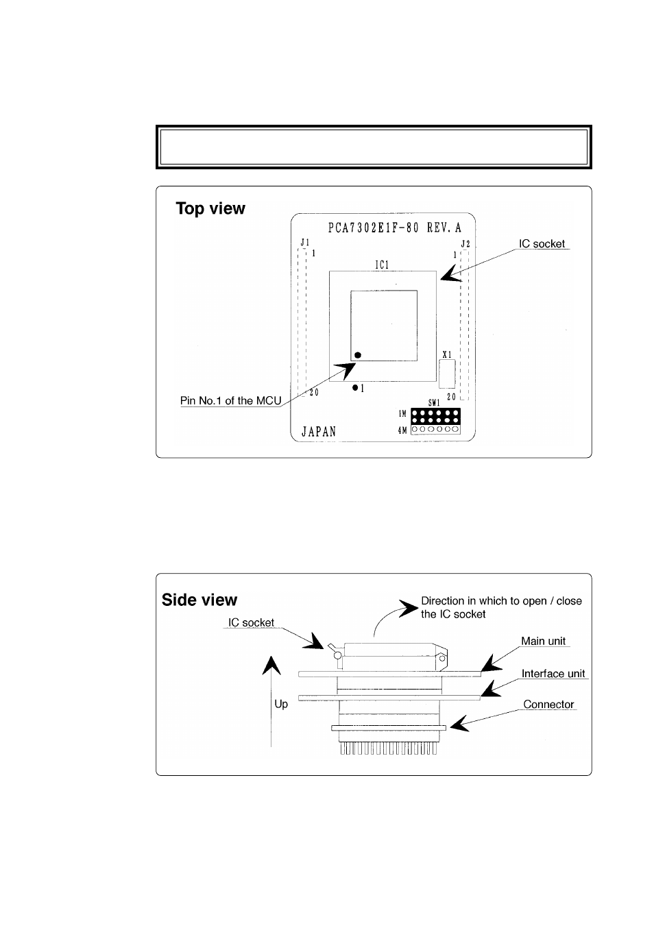 4 inserting mcu into adapter, 5 precautions when opening and closing ic socket | Renesas PCA7302E1L-80 User Manual | Page 12 / 18