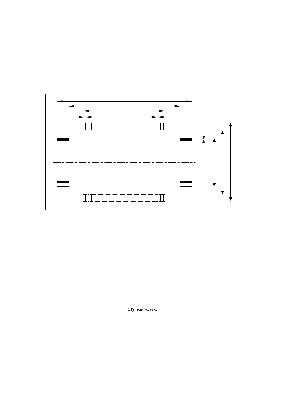 3recommended dimensions for user system mount pad, Figure 5 recommended dimensions for mount pad, Recommended dimensions for user system mount pad | 3 recommended dimensions for user system mount pad | Renesas H8/3814 Series User Manual | Page 15 / 21