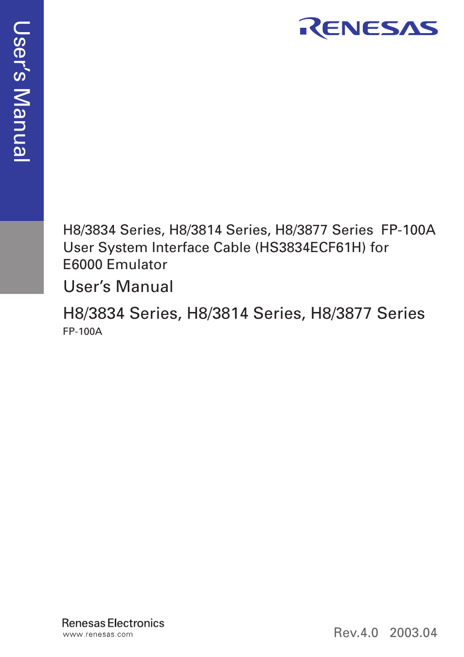 Use r’s m an ua l | Renesas H8/3814 Series User Manual | Page 3 / 21