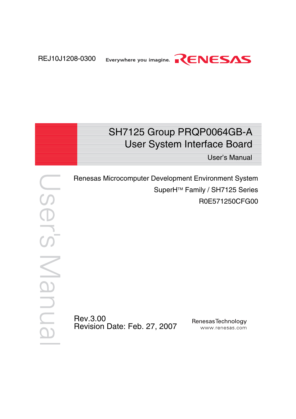 Renesas R0E571250CFG00 User Manual | 40 pages