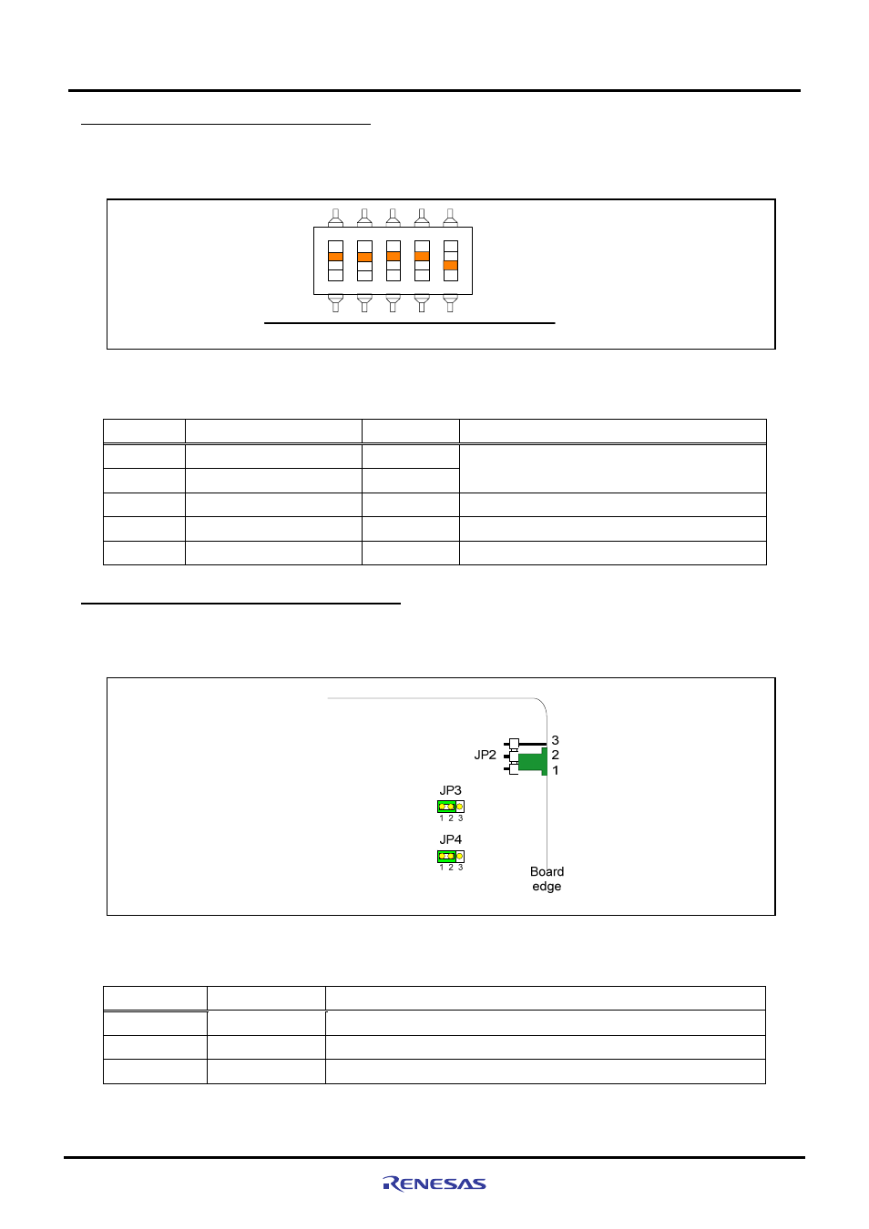 1 sh7670 cpu board dip switch setting, 2 sh7670 cpu board jumper switch setting, 1 sh7670 cpu board dip switch setting -3 | 2 sh7670 cpu board jumper switch setting -3, Board edge | Renesas M3A-HS71 User Manual | Page 25 / 82