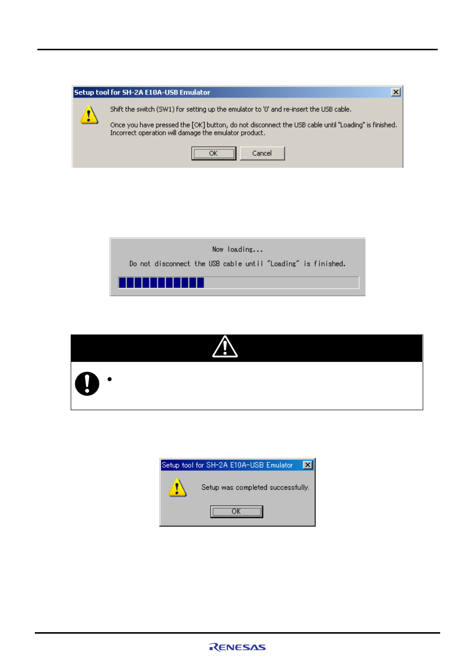 Caution | Renesas M3A-HS71 User Manual | Page 38 / 82