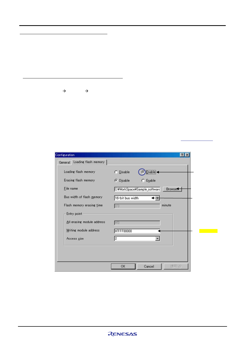 2 setting up the flash memory download, 1 setting up the flash memory download function, 2 setting up the flash memory download -8 | 1 setting up the flash memory download function -8 | Renesas M3A-HS71 User Manual | Page 64 / 82