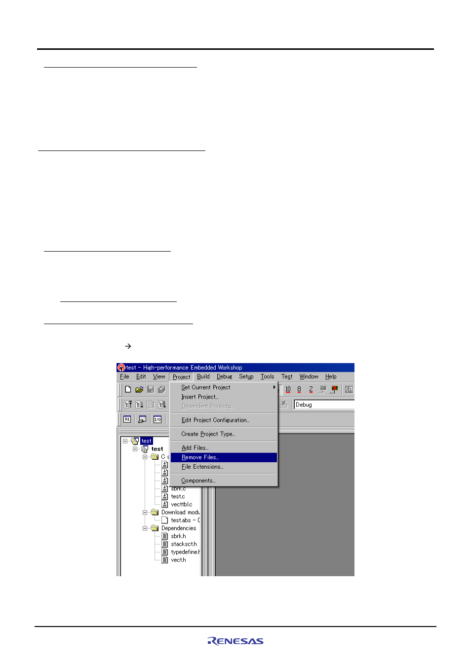 3 activating the command line window, 3 adding/modifying hardware setup files, 1 copying hardware setup files | 2 removing the standard source files, 3 activating the command line window -10, 3 adding/modifying hardware setup files -10, 1 copying hardware setup files -10, 2 removing the standard source files -10 | Renesas M3A-HS71 User Manual | Page 66 / 82