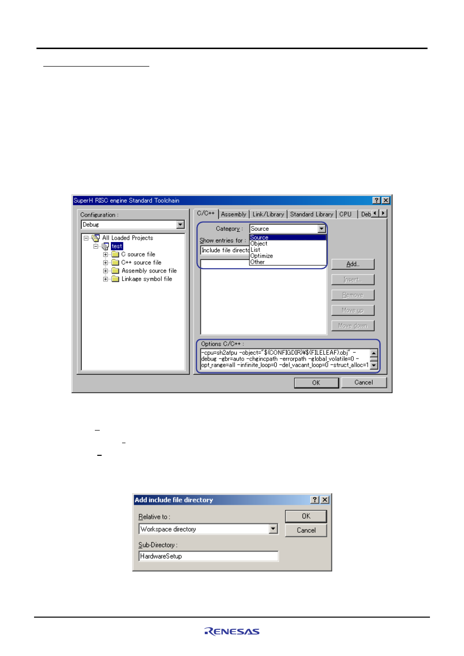 4 setting compiler options, 4 setting compiler options -13 | Renesas M3A-HS71 User Manual | Page 69 / 82