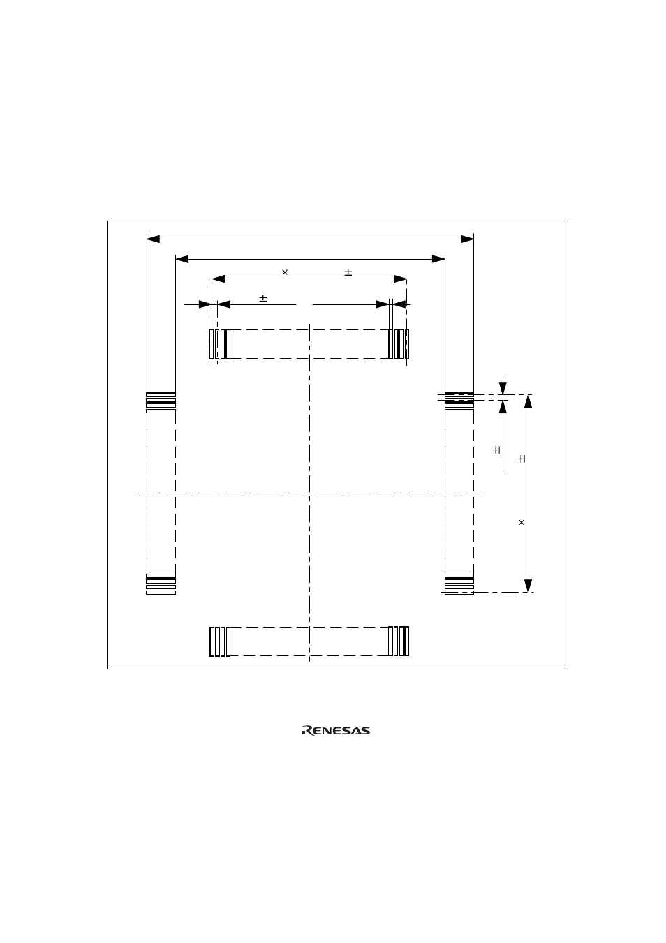 3recommended dimensions for user system mount pad, Figure 5 recommended dimensions for mount pad, Recommended dimensions for user system mount pad | 3 recommended dimensions for user system mount pad | Renesas QFP-80A User Manual | Page 13 / 20