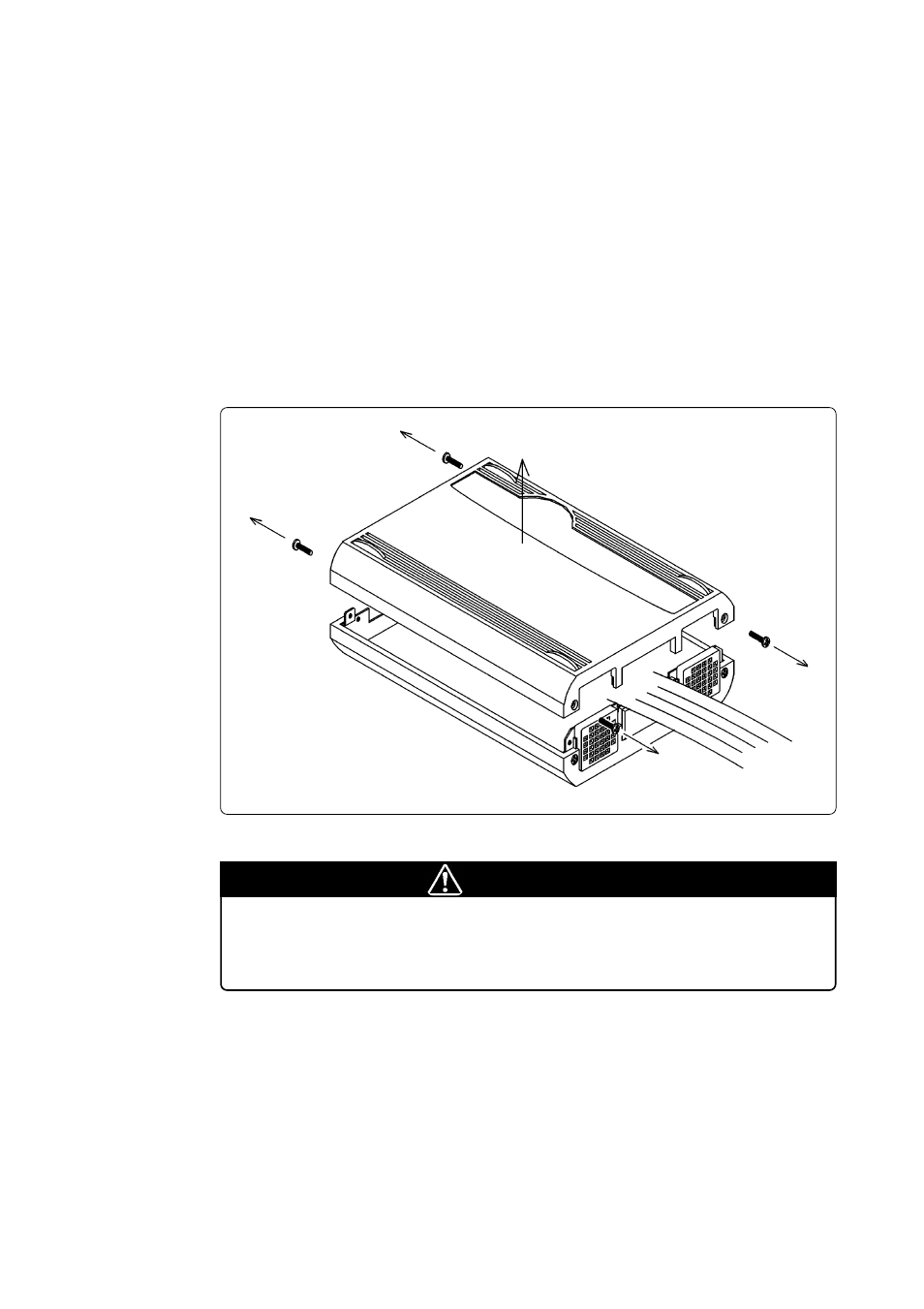 1 removing the upper cover, Chapter 3. setting up, Caution | Renesas Emulation Pod for M30240 Group MCUs M30240T-RPD-E User Manual | Page 24 / 60