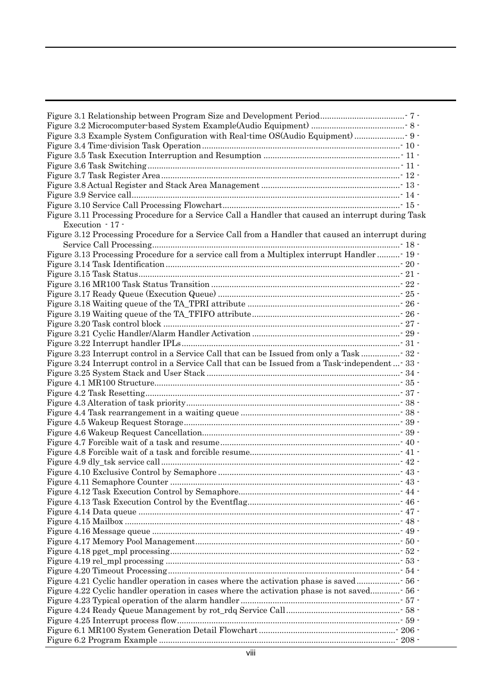 Viii, List of figures | Renesas Emulator System M3T-MR100 User Manual | Page 12 / 306