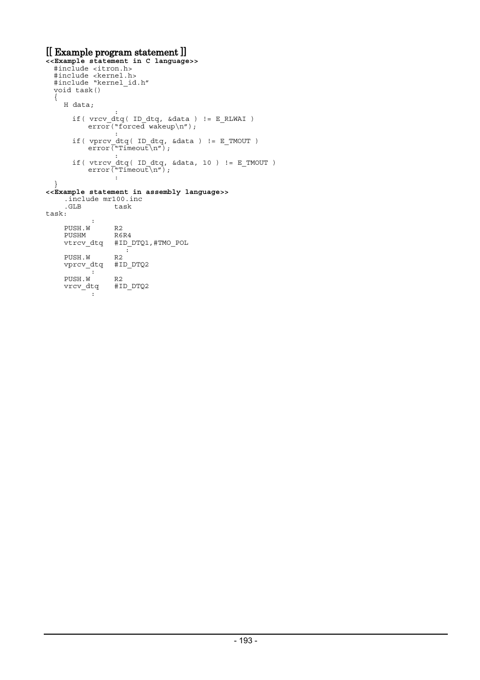 Renesas Emulator System M3T-MR100 User Manual | Page 209 / 306