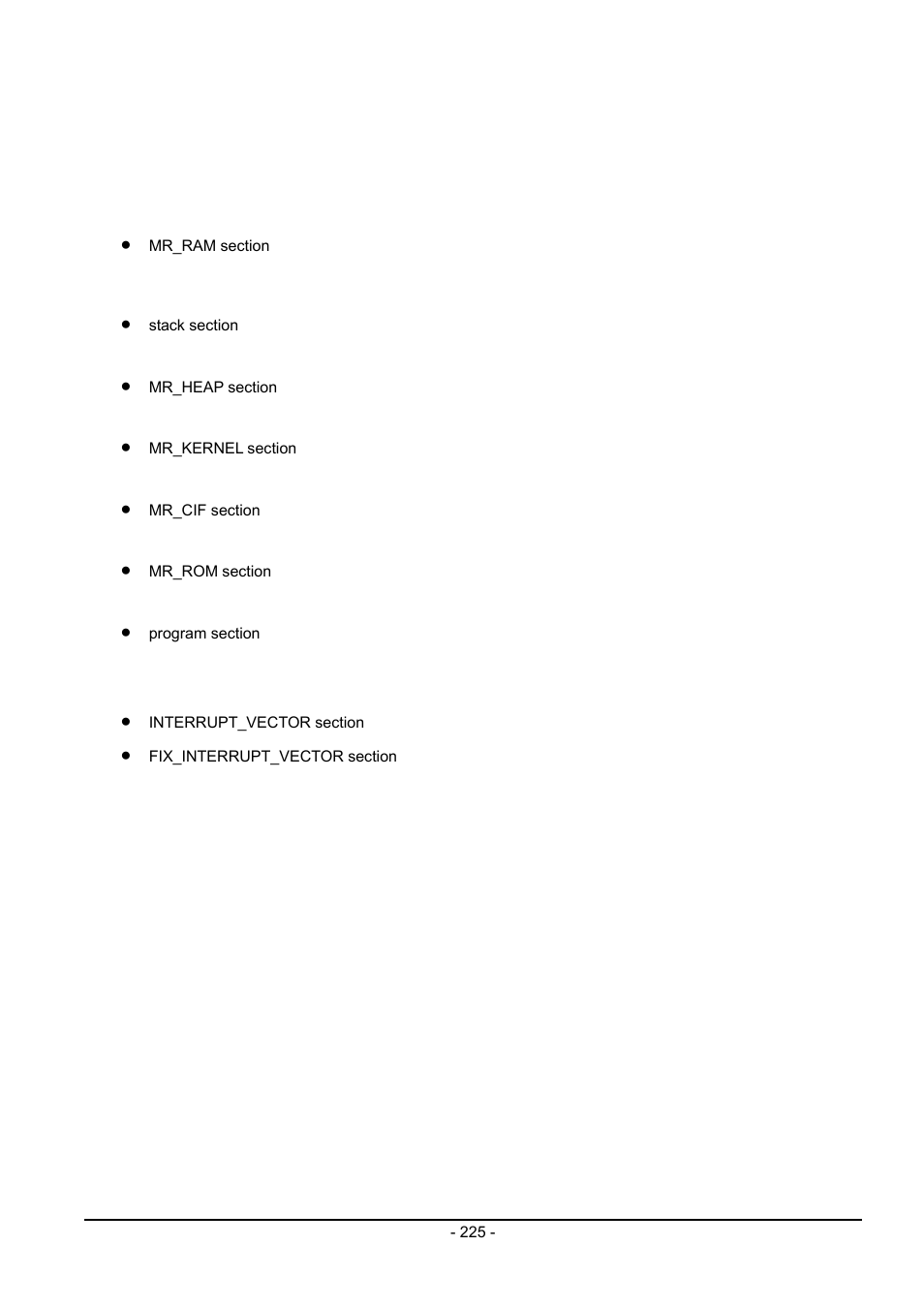1 section used by the mr100 | Renesas Emulator System M3T-MR100 User Manual | Page 241 / 306