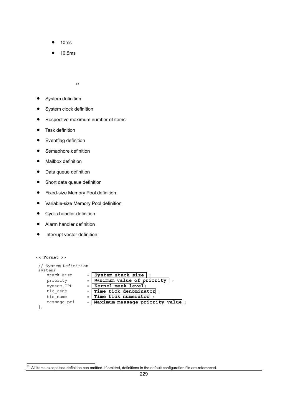 2 configuration file definition items, System definition procedure ) | Renesas Emulator System M3T-MR100 User Manual | Page 245 / 306
