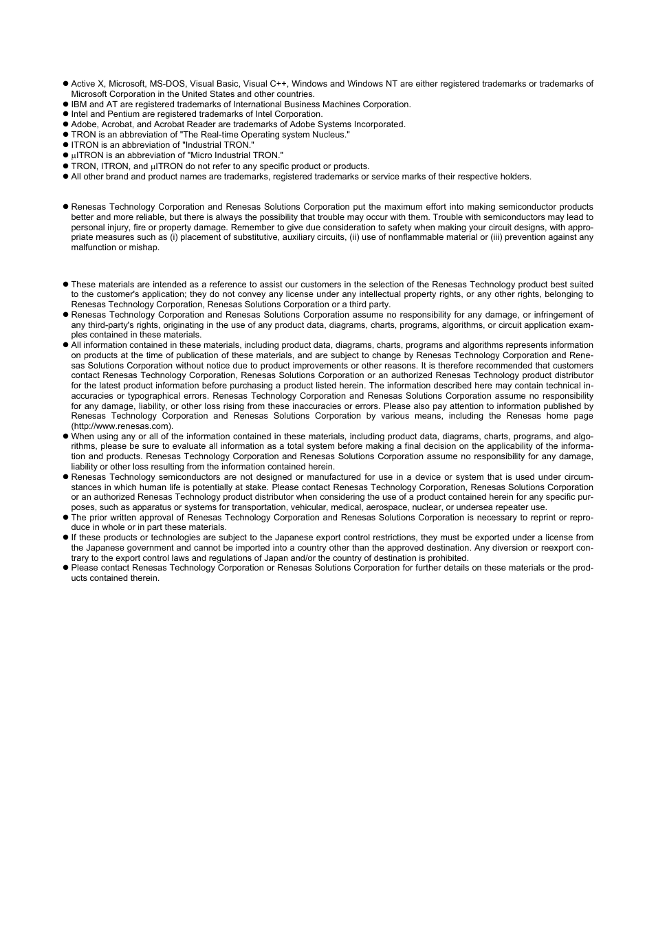 Renesas Emulator System M3T-MR100 User Manual | Page 4 / 306