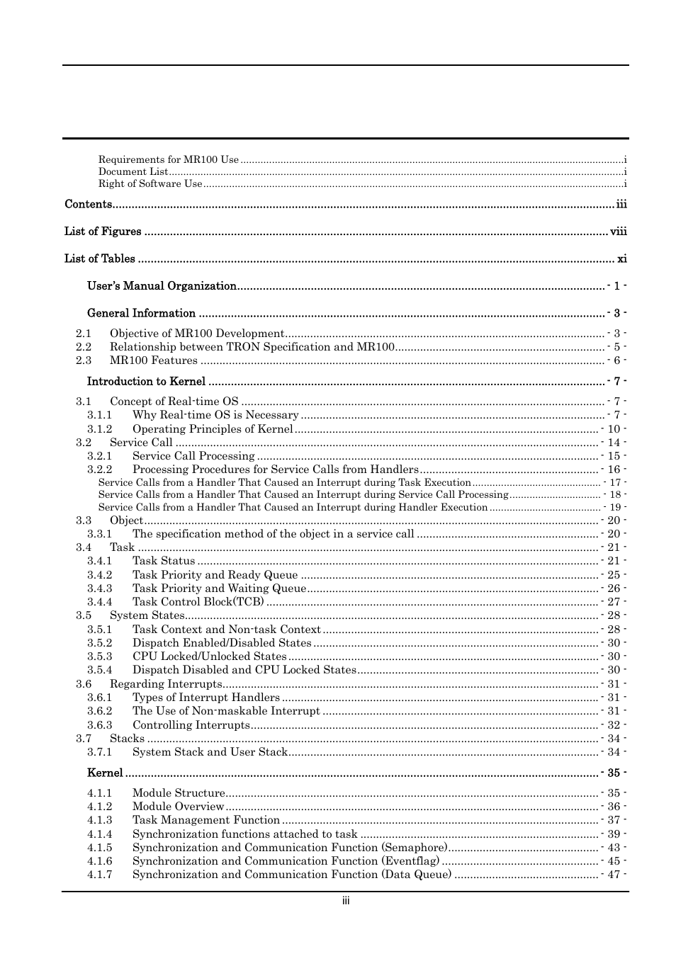 Renesas Emulator System M3T-MR100 User Manual | Page 7 / 306
