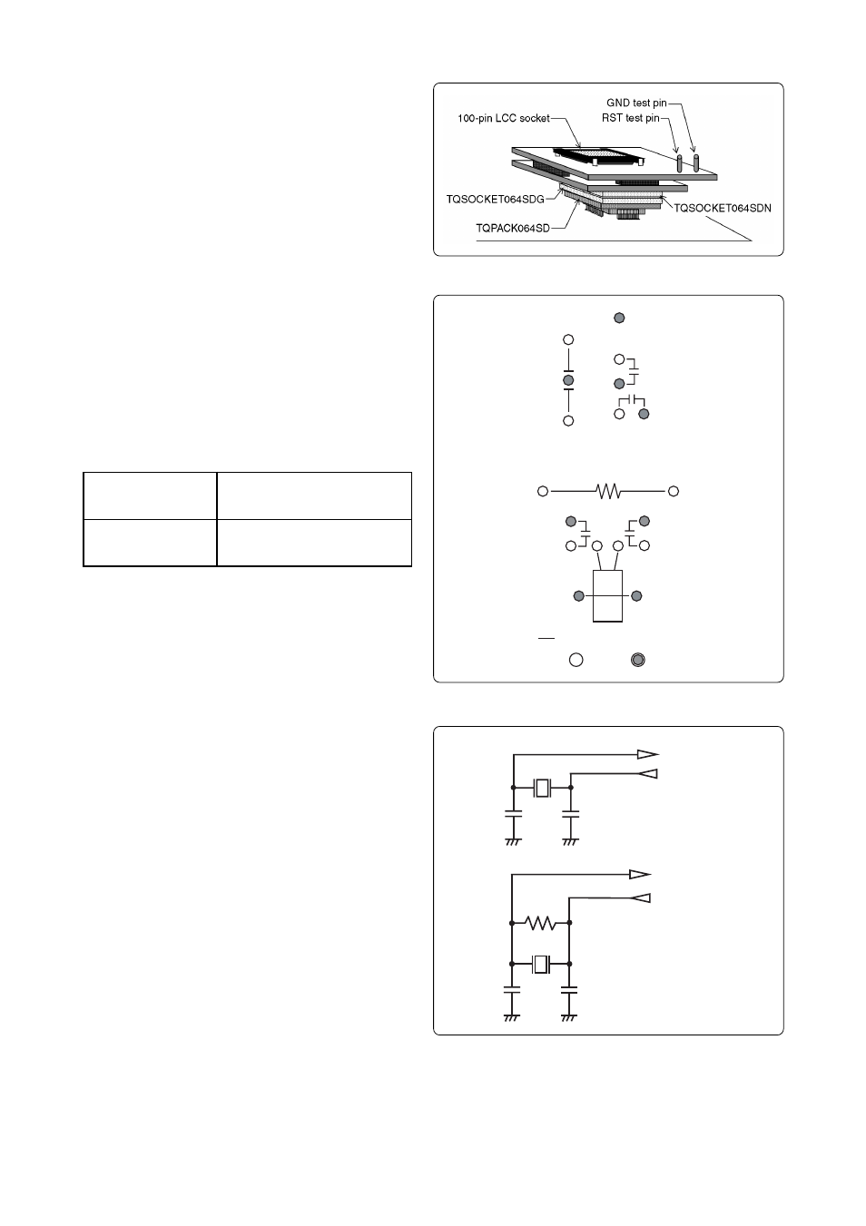 Outline, Package components, Specifications | Usage, 1 oscillator circuit | Renesas 38K2 User Manual | Page 4 / 6